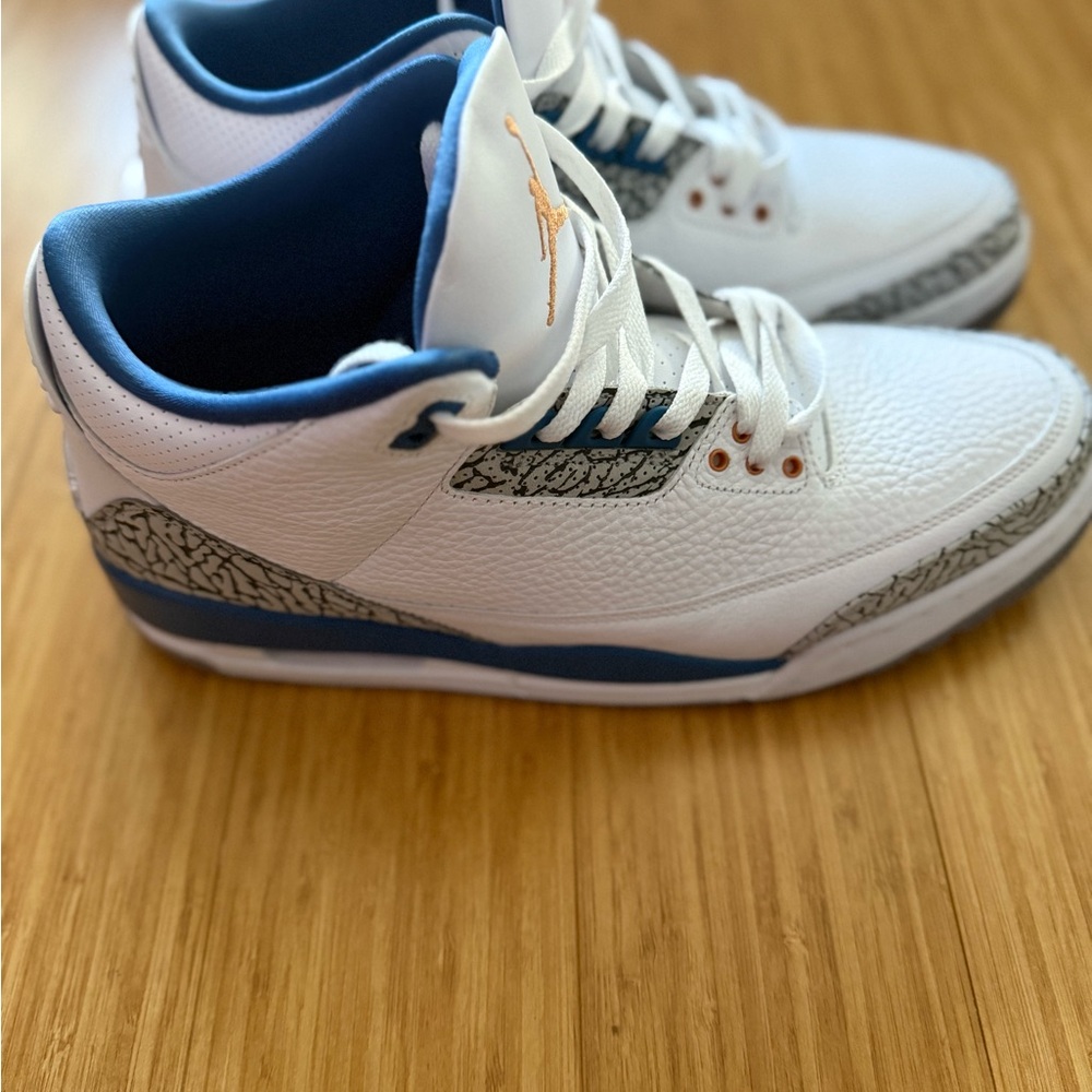 White and Blue Sneakers